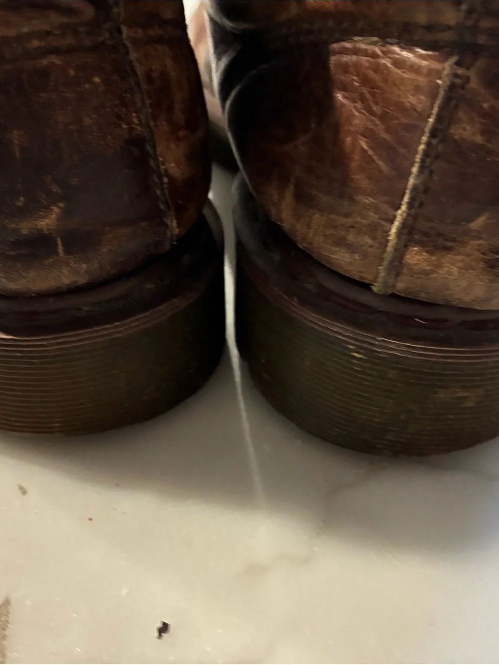 Dr Doc Martens Mens 8287 AW004 Brown Leather Ankle Boots Shoes Size 11